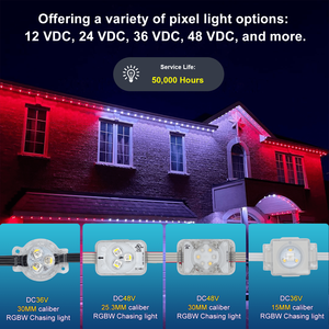 Luces de píxeles <span class=keywords><strong>LED</strong></span> permanentes para exteriores Gouly RGBW 48V con pista de aluminio IP68 impermeable 3000K blanco cálido para decoración navideña - Product Image 6