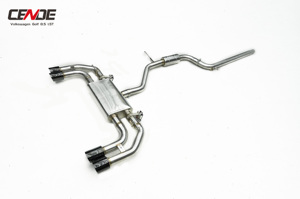 Sistema di Scarico Catback Valvetronic in Acciaio Inox con 4 Terminali Quadrati per Volkswagen <span class=keywords><strong>Golf</strong></span> mk8.5 1.5T, Scarico da 3 Pollici per VW <span class=keywords><strong>Golf</strong></span> Mk8 - Product Image 3