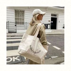 Wholesale Outdoor Custom Logo Reusable Grocery Big <b>Large</b> Capacity Oraganic <b>Canvas</b> Cotton Shopping Tote <b>Bags</b> - Product Image 1