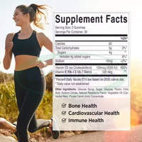 Ausreson OEM Complément Végétalien Vitamine D3 K2 B12 pour des Os Sains et Forts 50000 UI Calcium Magnésium Vitamine D3 K2 Capsules Molles