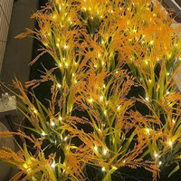 Lampe LED extérieure de Noël étanche IP65 à 7 tiges en forme de blé, lumière blanc chaud pour parcs, places publiques, centres commerciaux, parterres de fleurs et pelouses