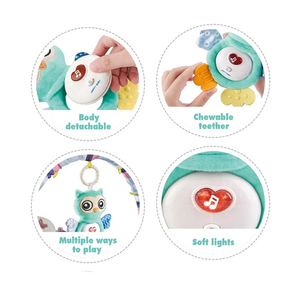 Bébé doux Animal poupée dessin animé hibou en peluche jouet musical de dentition apaisant confort en peluche sommeil jouet pour bébé avec lumière sonore - Product Image 4