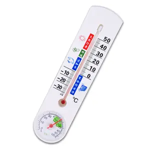 Özel fiyat cam termometre Pointer higrometre ev kapalı ve açık sıcaklık ve nem ölçer