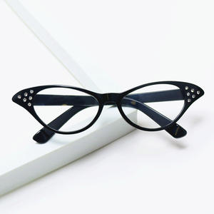 <span class=keywords><strong>50s</strong></span> Retro elmas-kadın erkek yeni balo performansı için Encrusted kedi gözü düz gözlük cadılar bayramı parti süslemeleri komik - Product Image 5