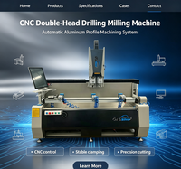 Machine de perçage et de fraisage CNC à double tête pour profilés aluminium, pour fenêtres et portes, avec localisation précise, faible bruit et alarme de panne