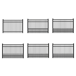 Hàng rào nhôm lạ mắt dễ dàng lắp ráp tùy chỉnh 6 ft 3 đường sắt phẳng hàng rào Nhôm hàng đầu - Product Image 4