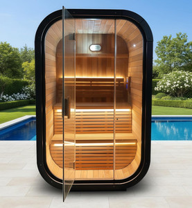 <span class=keywords><strong>Sauna</strong></span> in <span class=keywords><strong>Legno</strong></span> di Cedro Rosso Canadese <span class=keywords><strong>per</strong></span> 2 Persone con Sistema Impermeabile Triplo di Alta Qualità - Product Image 1