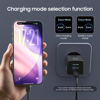 Chargeur rapide portable de petite taille 45W avec écran TFT, chargeur rapide GaN pour téléphone/tablette/ordinateur portable/montre intelligente universels