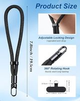 Correa de Muñeca Ajustable Resistente de 19.5 cm, Correa de Mano de 16 cm para Teléfono Móvil, Cámara, Llaves, Cordón de Seguridad Antirrobo