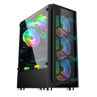 Itx-cpu cool atx, Torre completa de escritorio con lcd, acrílico, rugerizado, pc, refrigeración, juegos, armario de ordenador