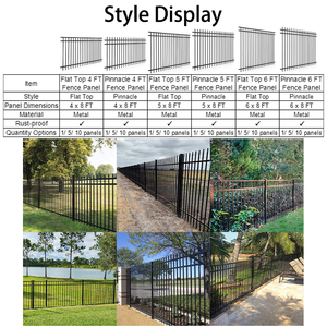 Clôture en acier galvanisé ou en aluminium, finition noire thermolaquée, pour villa, balcons, pelouses, treillis durable - Product Image 3
