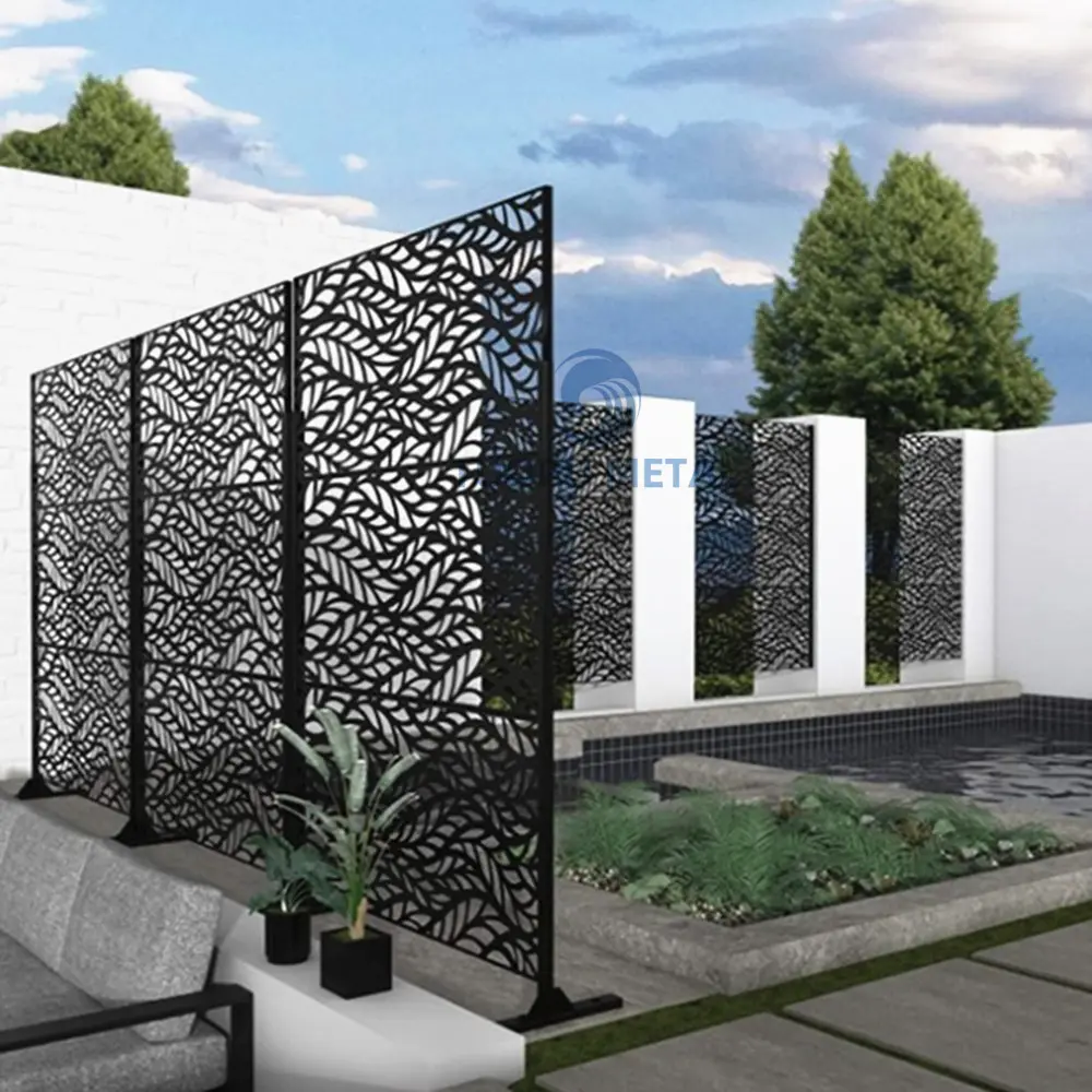 Лазерная резка металлический забор украшения декоративный алюминиевый забор экран