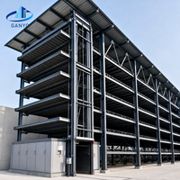 Structure de garage de stationnement en acier à plusieurs étages, bâtiment préfabriqué, cadre galvanisé durable, fournisseur Foshan Ganyo