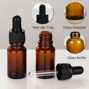 Botella de Vidrio con Gotero para Aceite Esencial Corporal y Capilar, Personalizable, Botella Ámbar para Aceite de Masaje de Barba - Product Image 3