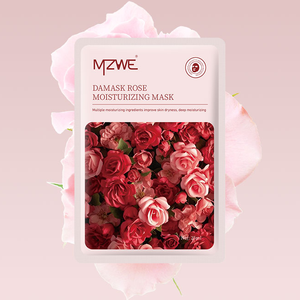 Máscara Facial Coreana 100% Vegana de Beleza Floral Orgânica para Cuidado da Pele, Hidratante e Umectante com Rosa e Frutas - Product Image 1