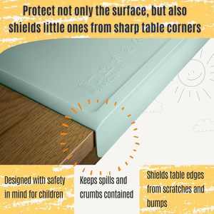 Tapis de bricolage en silicone avec protection des bords, tapis de table multifonctionnel résistant à la chaleur, tapis de table anti-plis pour enfants, tapis de table pour la peinture et les repas - Product Image 3
