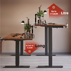 Escritorio de Oficina de Madera Sólida con Elevación Eléctrica, Vidrio <span class=keywords><strong>Templado</strong></span>, Escritorio Inteligente, Escritorio de <span class=keywords><strong>Estudio</strong></span> - Product Image 4