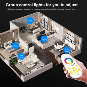 Hot bán 12V 24V 6A 24A RF 2.4Ghz 4 khu RGBW <span class=keywords><strong>LED</strong></span> ánh sáng hiển thị cảm ứng nút điều khiển từ xa chuyển đổi 4 nhóm liên tục dimmers - Product Image 6