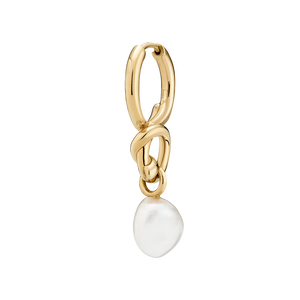 Gemnel 2024 New Arrival Fashion 18K Reasonable Price High Quality <strong>Birds</strong> <strong>Nest</strong> Knot Freshwater Pearl Hoop Earrings - Product Image 5