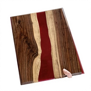 เขียงไม้อะเคเชียและอีพ็อกซี่เรซินเครื่องครัวเขียงเขียงไม้เสิร์ฟชีส - Product Image 1