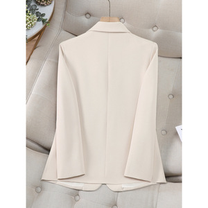 Women's Long Sleeve Blazer Single Button Elegant Casual Spring Autumn Commute Anti-Wrinkle Black Apricot - Product Image 4