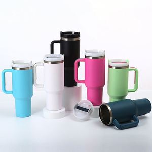 แก้วน้ำเก็บอุณหภูมิสแตนเลสขนาด 40 ออนซ์ ปราศจากสาร BPA ป้องกันการรั่วซึม เป็นมิตรกับสิ่งแวดล้อม พร้อมหูจับและหลอดดูด สีชมพู สามารถสกรีนโลโก้ได้ - Product Image 6