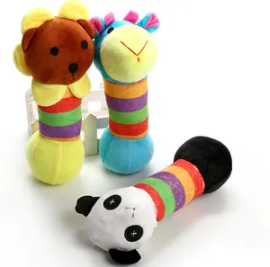 Mainan Boneka Anjing Peliharaan Bentuk Hewan Mainan Tahan Gigitan Kunyah Berdecit untuk Perros Anjing