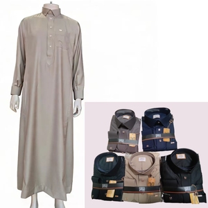 Thobe in Stile Saudita 2026 per Uomo, Ricamato, Islamico, a Maniche Lunghe, Jubbah Qamis, Abito Arabo Musulmano, Abbigliamento Islamico per l'Eid - Product Image 6