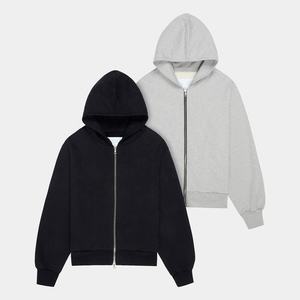 <span class=keywords><strong>Sudadera</strong></span> de peso pesado <span class=keywords><strong>sin</strong></span> cordón Slim Fit 100% algodón Unisex Luxury Streetwear Zip up Hoodie - Product Image 1