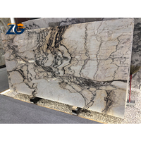 Плиты из натурального итальянского мрамора Golden River ZGSTONE: элитные светлые мраморные плиты для пола и лестниц в отелях