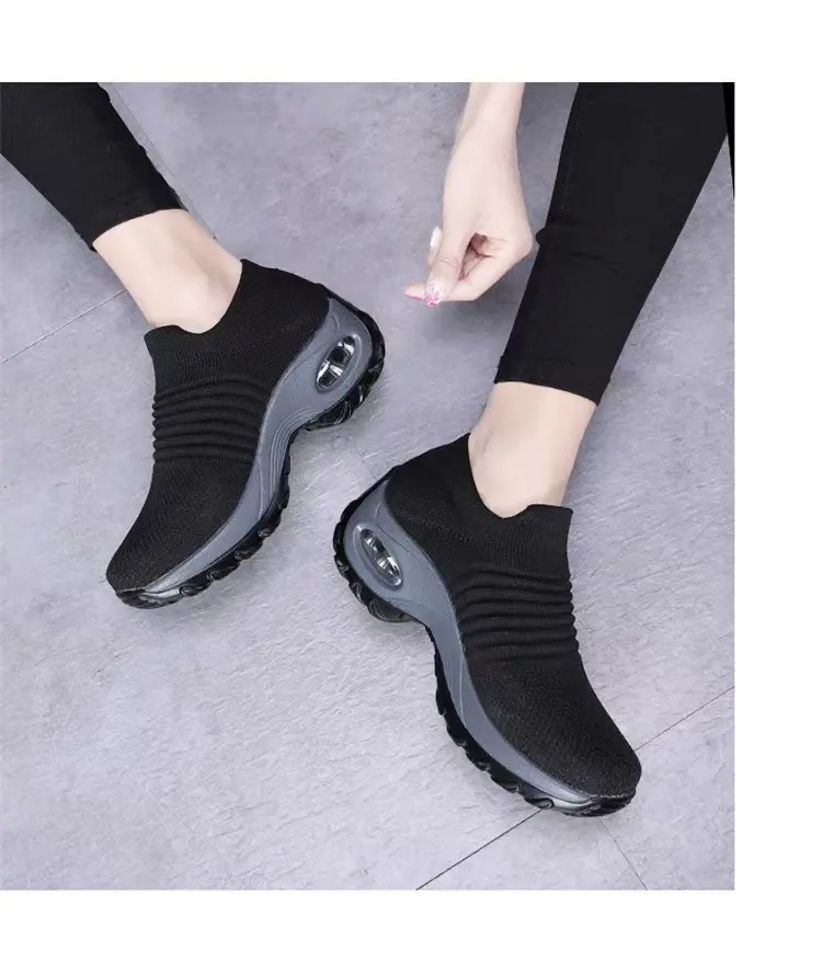 Custom LOGO Sneakers Factory Wholesale Innovative Styles Women Shoes Air Flex Easy Running Shoes EVA OEM Rubber PVC Mesh CN;FUJ