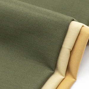 Tissu sergé fin en mélange modal non extensible, couleur kaki, 32 fils, en stock, vente en gros pour uniformes - Product Image 4