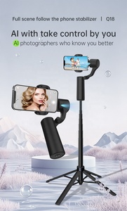 Estabilizador de <span class=keywords><strong>Gimbal</strong></span> <span class=keywords><strong>2</strong></span> en 1 con Seguimiento Facial por IA, Rotación 360° de 180 cm, <span class=keywords><strong>Gimbal</strong></span> de Mano de <span class=keywords><strong>2</strong></span> <span class=keywords><strong>Ejes</strong></span>, Trípode, Control Remoto por Gestos, Palo Selfie - Product Image 2