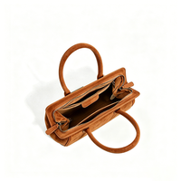 Sacs échantillons gratuits disponibles, support OEM/ODM, sac à bandoulière pour femme en cuir marron avec fermeture éclair et boucle, petite capacité, pour le shopping décontracté