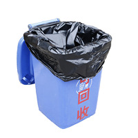 Bolsas de basura de polietileno impresas a medida de fábrica en Vietnam, en rollo con cordón, capacidad de 10-20L para contenedor de basura