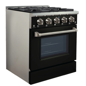 36 pulgadas 5.5 pies cúbicos Estufa de gas de 6 quemadores con horno y parrilla en acero inoxidable y perillas y manijas de aleación de zinc - Product Image 1