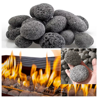Œuf de lave volcanique en basalte naturel, pierre de sauna résistante aux hautes températures, pour sauna, barbecue et foyer