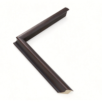 Moulure de cadre photo en bois massif 33x50mm gris foncé, profil lisse, pour peinture à l'huile et décoration murale