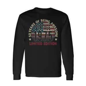 Camiseta vintage de manga larga para el 50 cumpleaños de 1975, edición limitada - Product Image 2