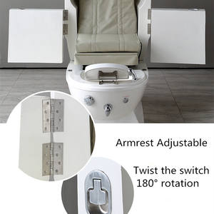 Luxus Nagel Salon Ausrüstung Weißes Ei geformt Fuß Spa Maniküre Stuhl Moderne Pediküre Stühle Spa mit <span class=keywords><strong>Massage</strong></span> - Product Image 4