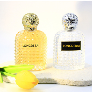 Flacon de parfum en verre transparent doré, type ananas, vide, 30 ml, 50 ml, 100 ml, avec boîte - Product Image 3