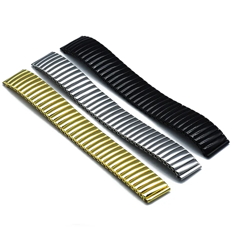 Single Pass Metal Watch Band Bracelet Elastic Stainless Steel Watch Strap 12 14 18 20 mm High-quality Expansion Watch Bracelet