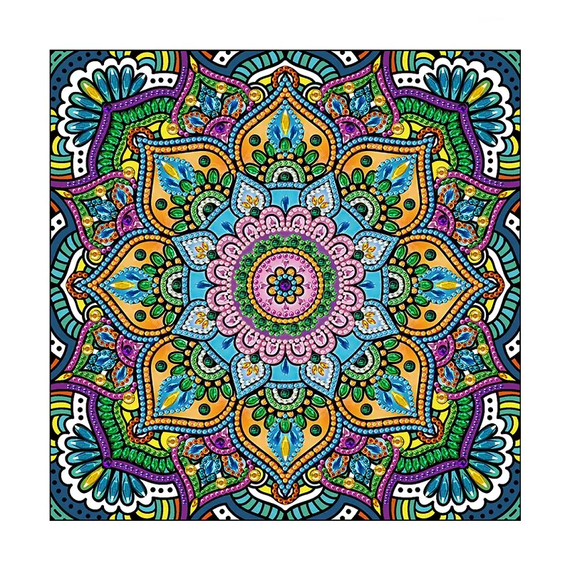 Immagini in stile Mandala più popolari decorazioni per la casa Creative Kit di pittura diamante personalizzato brillante 5d