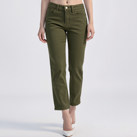 Nouvel Arrivage – Jean Cropped Femme Extensible 4 Directions, Coupe Cigarette, Taille Haute, Décontracté, Amincissant, Allonge les Jambes pour Usage Quotidien