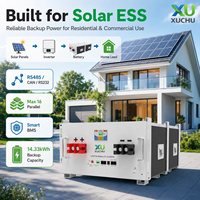 Batterie de stockage d'énergie solaire hors réseau 5KWh 51.2V 100Ah LiFePO4 avec 6000 cycles de charge, marque XU, pour le stockage d'énergie domestique