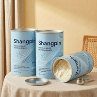 Tube en papier conforme PPWR pour poudre protéinée, design cylindrique, pour emballage de compléments nutritionnels sportifs et couvercle assorti