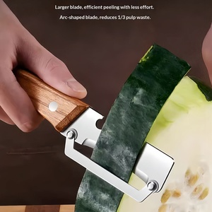 Ustensile de cuisine en acier inoxydable 2 en 1, couteau manuel pour légumes, pommes de terre, canne à sucre, fruits, éplucheur d'asperges et de citrouille avec ouvre-bouteille - Product Image 3
