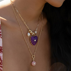 Collar con Colgante de Piedra de Corazón, Joyería de Moda de Europa y Estados Unidos, Accesorios de Moda - Product Image 6