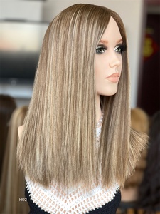 SHY Hair Top Qualité Ombre Couleur HD Lace Top Perruque Juive Nœuds Simples 5.0 Casher Perruques Cheveux Courts pour les Femmes - Product Image 2