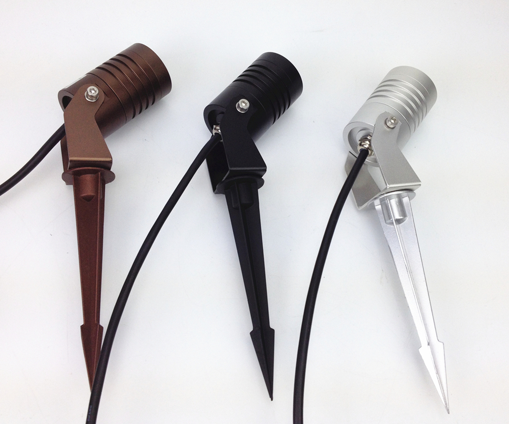 High Brightness 6W/10W/15W IP65 AC/DC LED Spike Lights Dusk/Dawn Sensor Garden Spot Outdoor Landscape Lighting Anodised Aluminum
